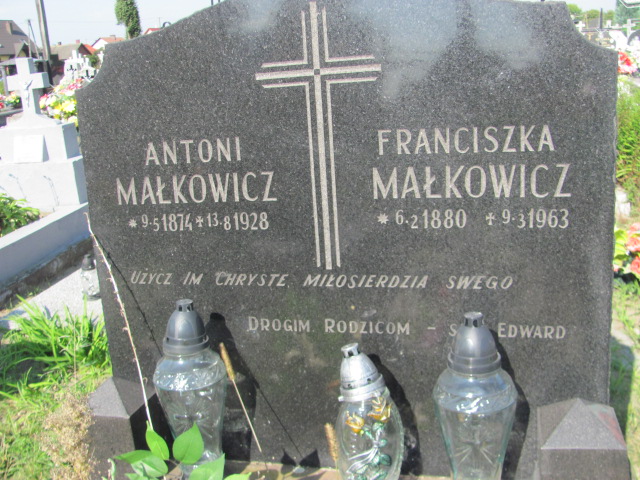 Franciszka Małkowicz 1880 Stany - Grobonet - Wyszukiwarka osób pochowanych