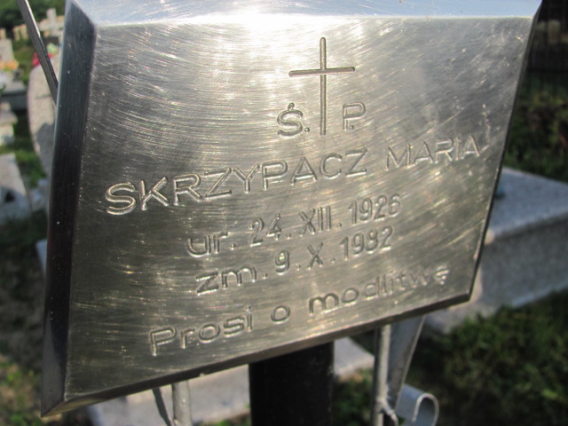 Maria Skrzypacz 1926 Stany - Grobonet - Wyszukiwarka osób pochowanych