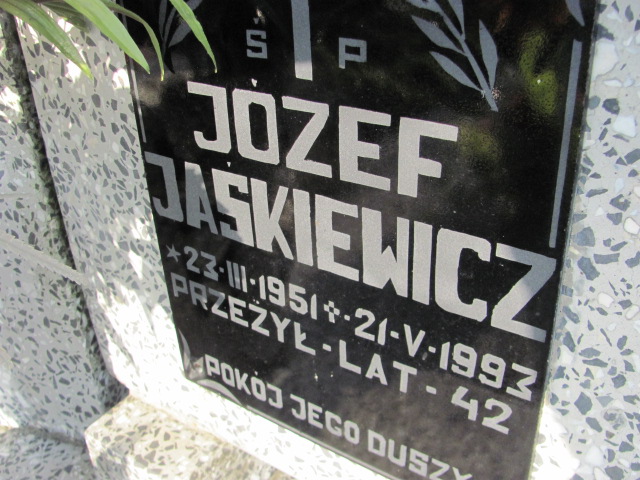 Józef Jaśkiewicz 1951 Stany - Grobonet - Wyszukiwarka osób pochowanych