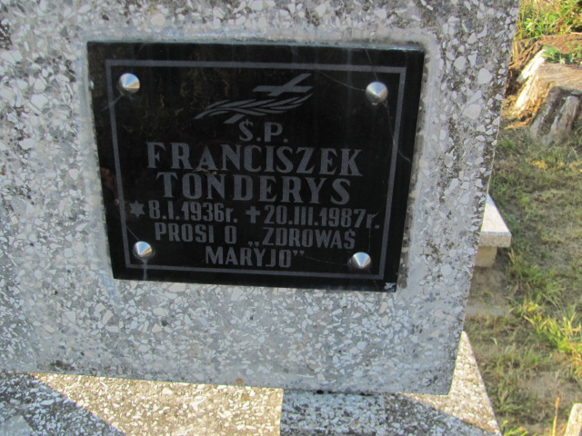 Franciszek Tonderys 1936 Stany - Grobonet - Wyszukiwarka osób pochowanych