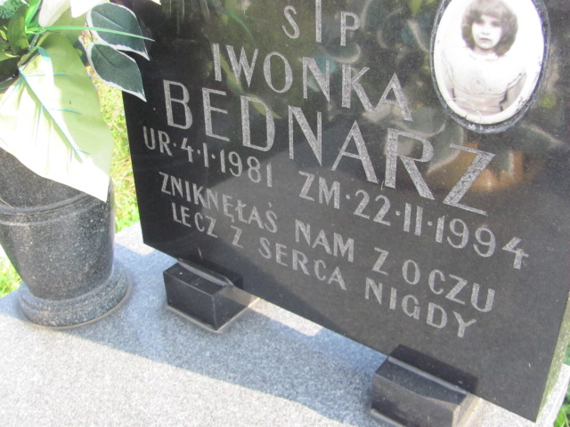 Iwona Bednarz 1981 Stany - Grobonet - Wyszukiwarka osób pochowanych