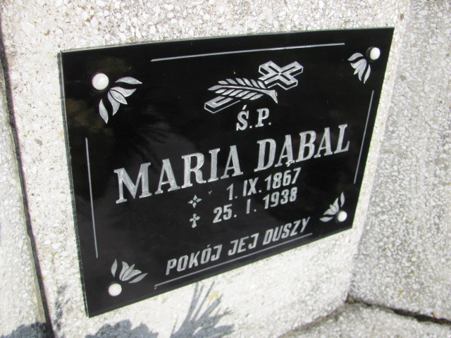 Maria Dąbal 1867 Stany - Grobonet - Wyszukiwarka osób pochowanych