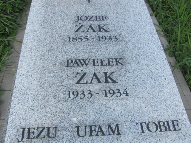 Józef Żak 1854 Stany - Grobonet - Wyszukiwarka osób pochowanych