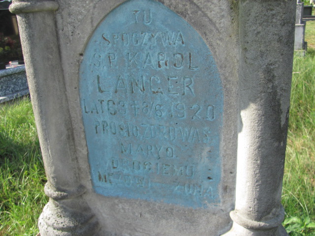 Karol Langer 1857 Stany - Grobonet - Wyszukiwarka osób pochowanych
