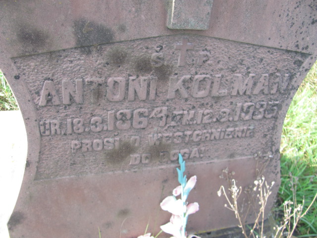 Antoni Kolman 1864 Stany - Grobonet - Wyszukiwarka osób pochowanych