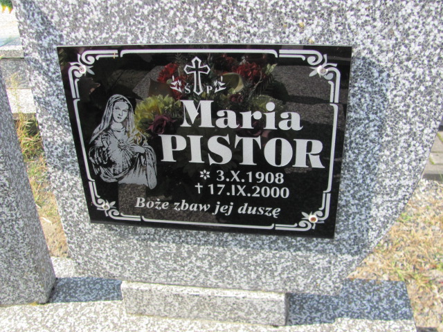 Maria Pistor 1908 Stany - Grobonet - Wyszukiwarka osób pochowanych